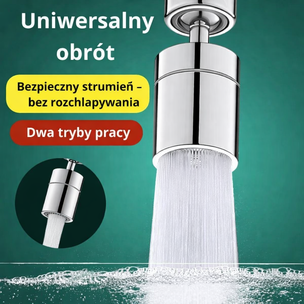 FlexiStrøm | Obrotowy perlator kranowy 360°